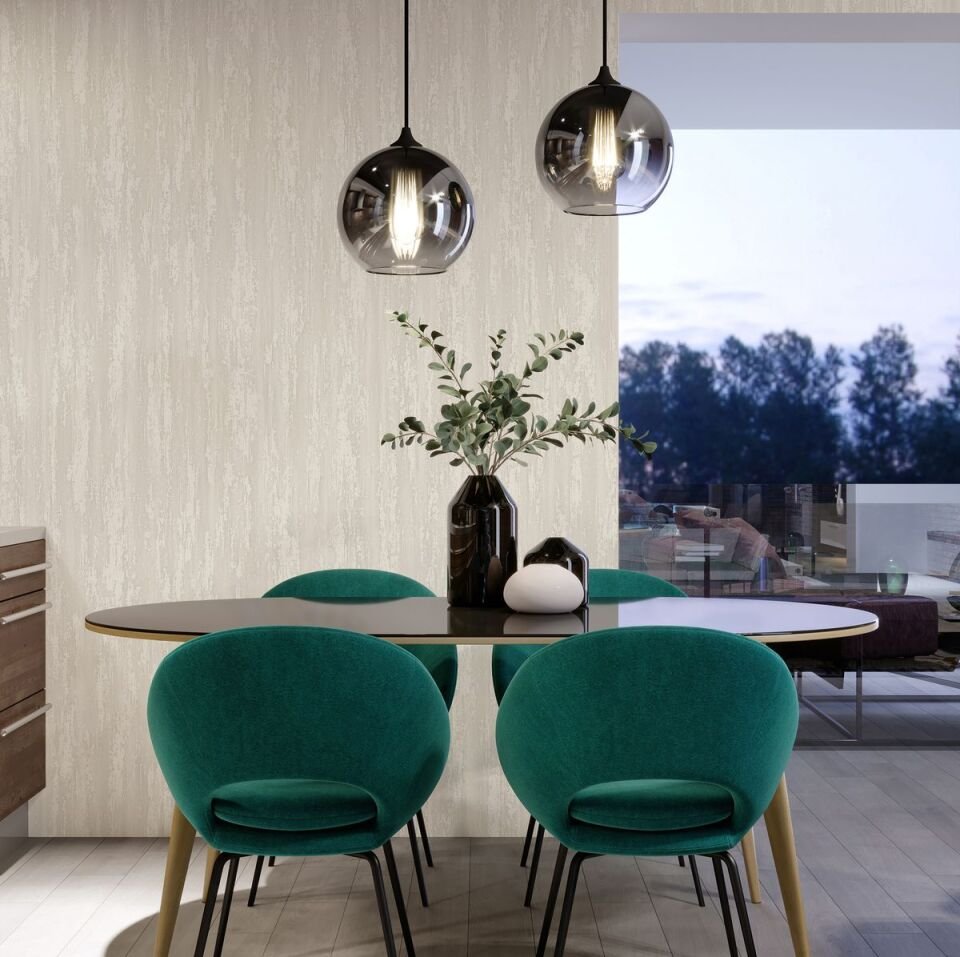 OCTAGON 1210 Serisi - 5 Gri | Düz Duvar Kağıdı