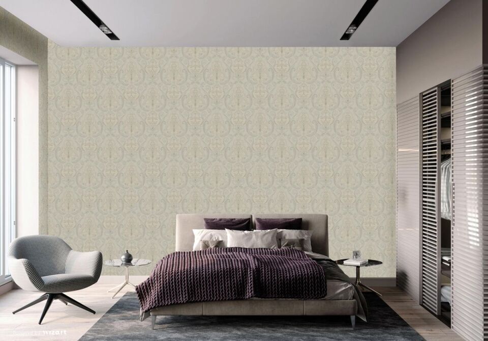 TROPICANO 9901 Serisi - 2 Yeşil | Renkli Damask Desen Duvar Kağıdı