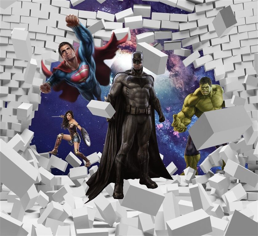 DC Süper Kahramanlar - Duvarı Kıran 3D Duvar Posteri