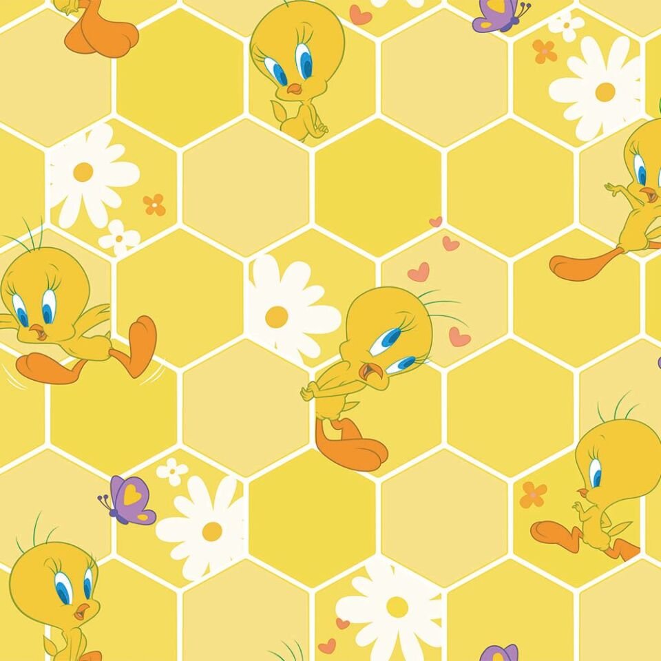 ADA KIDS 8929 Serisi - 1 Açık Sarı | Tweety Tasarımlı Duvar Kağıdı