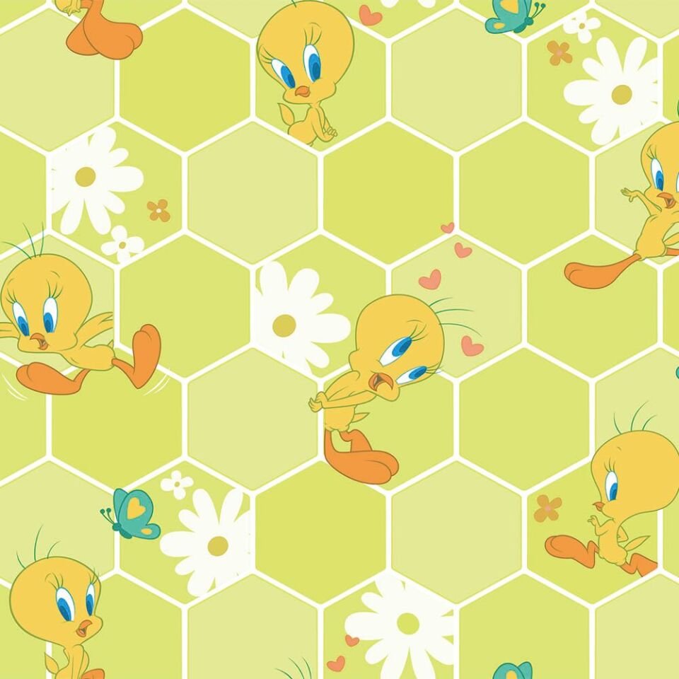 ADA KIDS 8929 Serisi - 2 Açık Yeşil | Tweety Tasarımlı Duvar Kağıdı