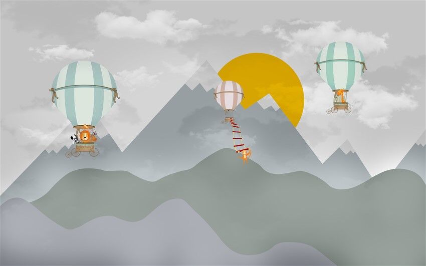 Sıcak Hava Balonları Duvar Posteri