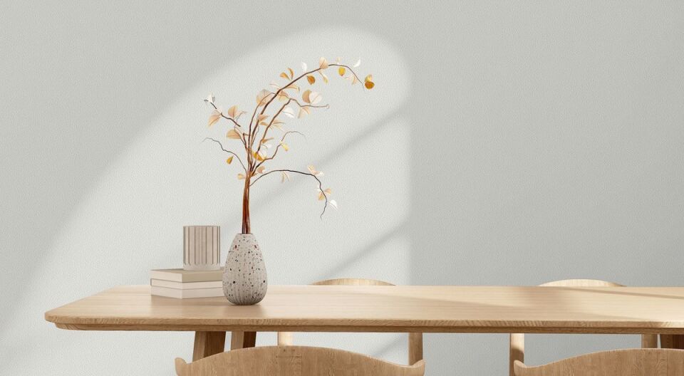 HUE 24201-2 Açık Gri | Modern Düz Desen Duvar Kağıdı