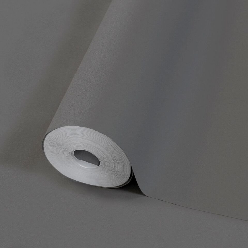HUE 24201-7 Gri | Modern Düz Desen Duvar Kağıdı