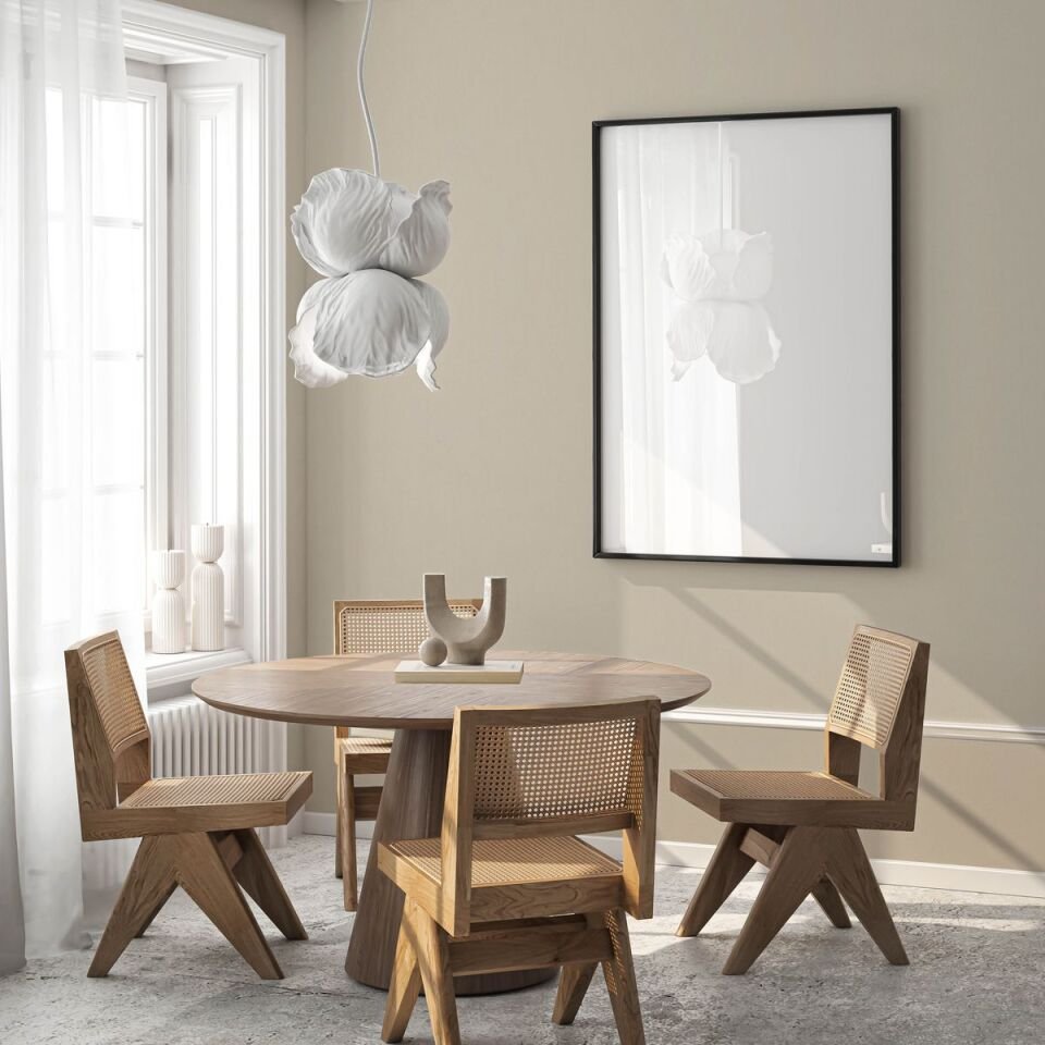 HUE 24201 Serisi - 13 Bej | Modern Düz Desen Duvar Kağıdı