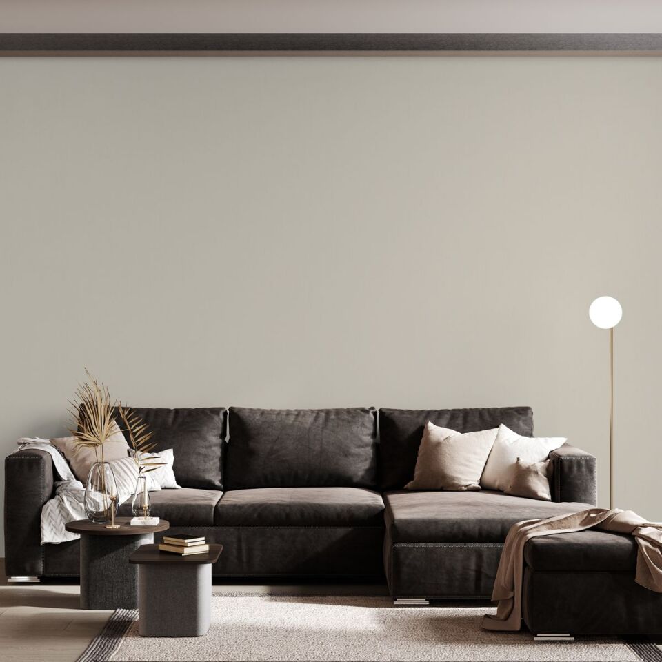 HUE 24201 Serisi - 14 Bej | Modern Düz Desen Duvar Kağıdı