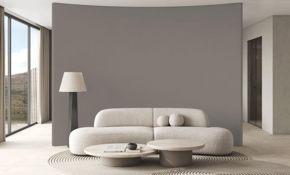HUE 24201 Serisi - 19 Gri | Modern Düz Desen Duvar Kağıdı