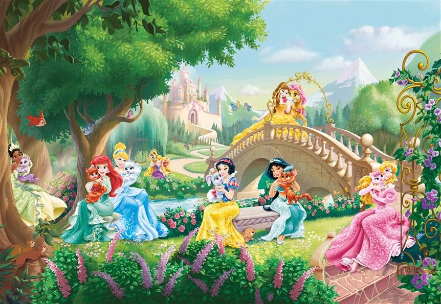 Disney Prensesleri Duvar Posteri - Büyülü Bahçe