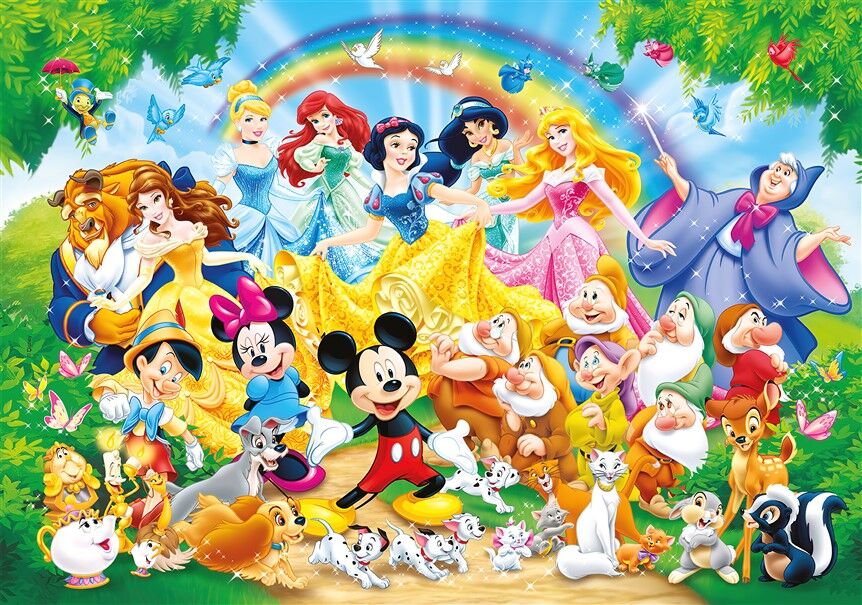 Disney Prensesleri ve Arkadaşları - Renkli Çocuk Odası Duvar Posteri